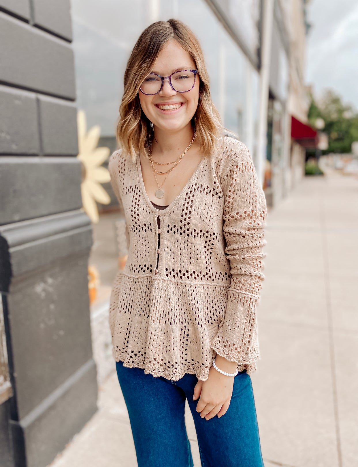 Oh So Lovely Almond Detailed Sweater