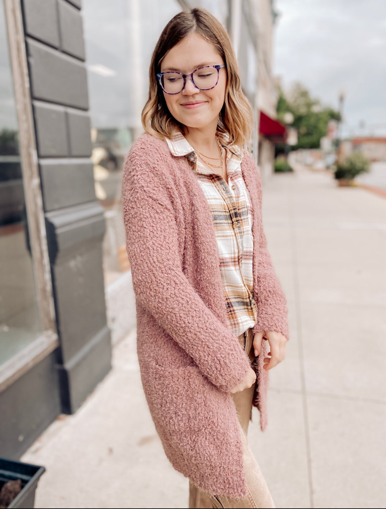 All About You Mauve Popcorn Sweater