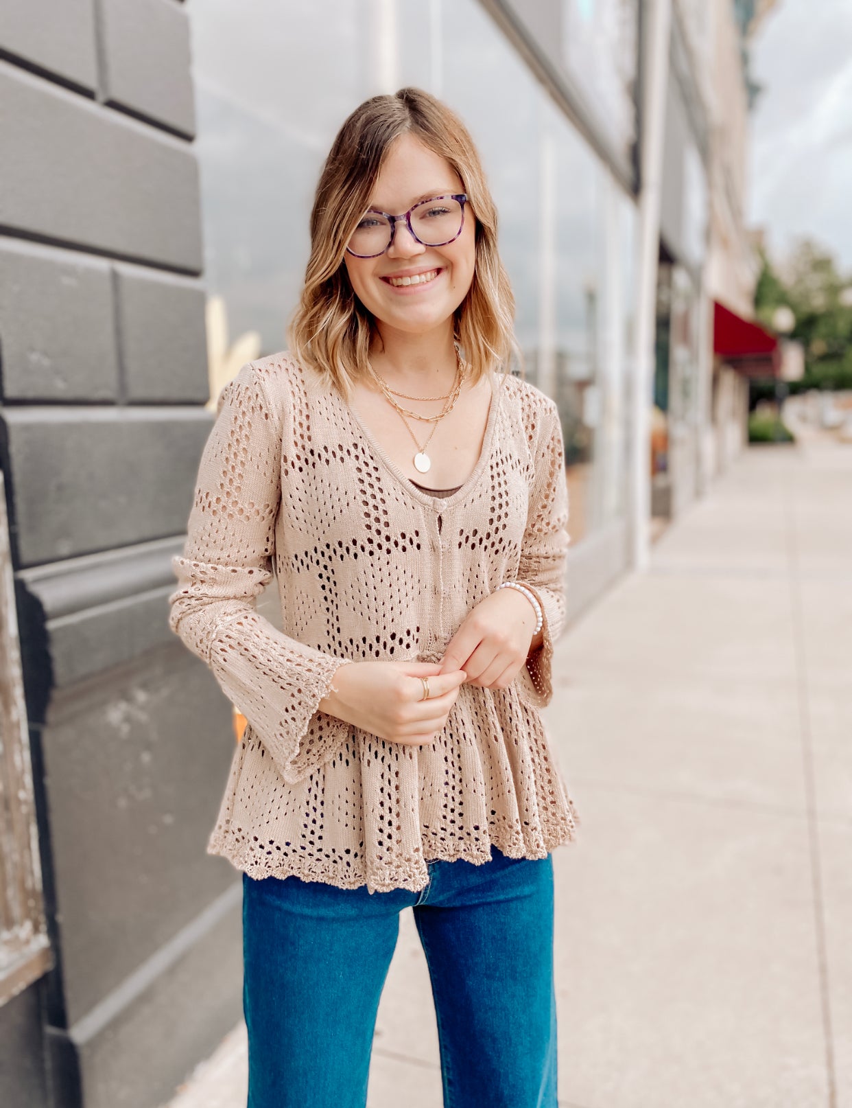 Oh So Lovely Almond Detailed Sweater