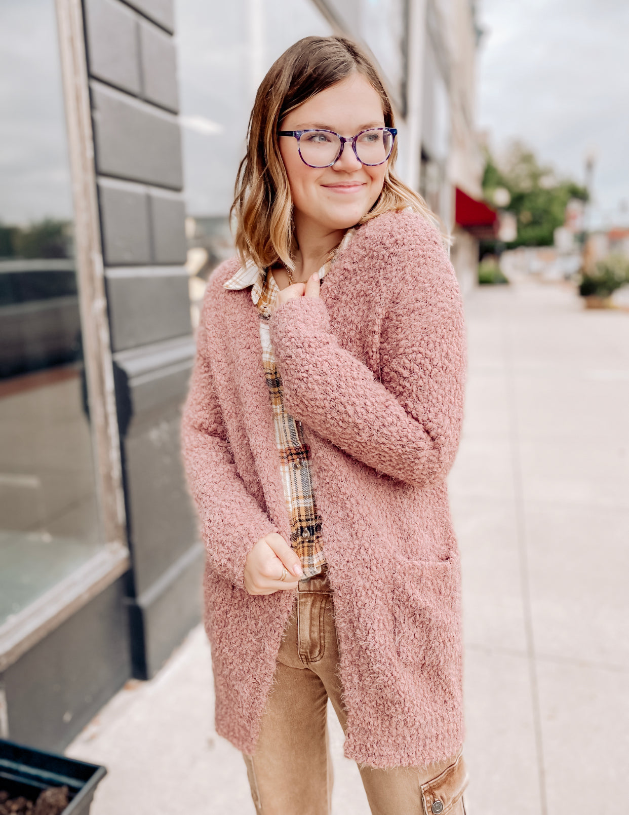 All About You Mauve Popcorn Sweater