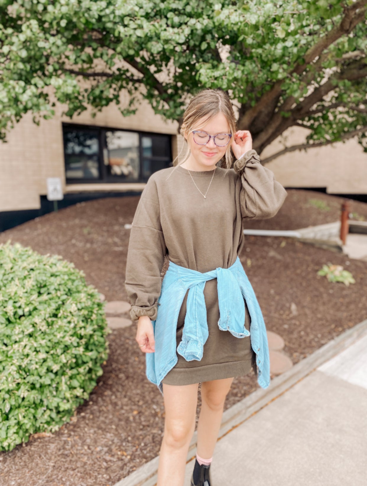 On The Move Oversized Sweatshirt- Olive