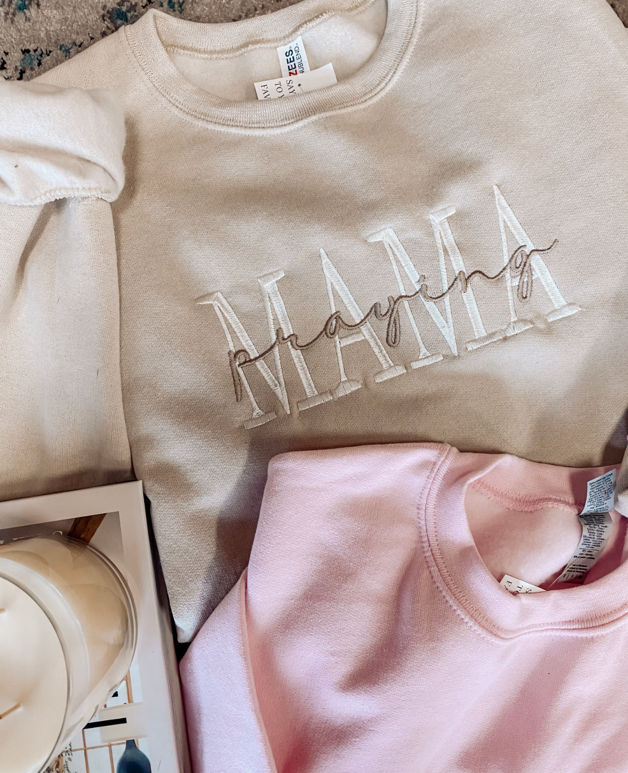 Praying Mama Crewneck- Sand