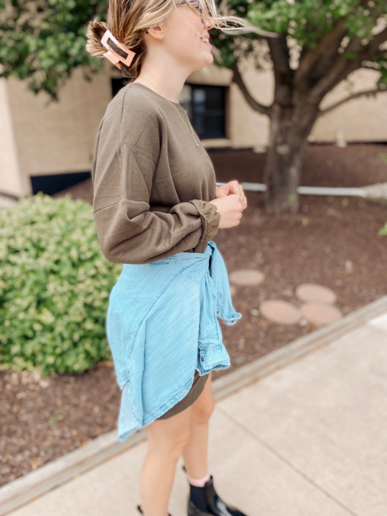 On The Move Oversized Sweatshirt- Olive
