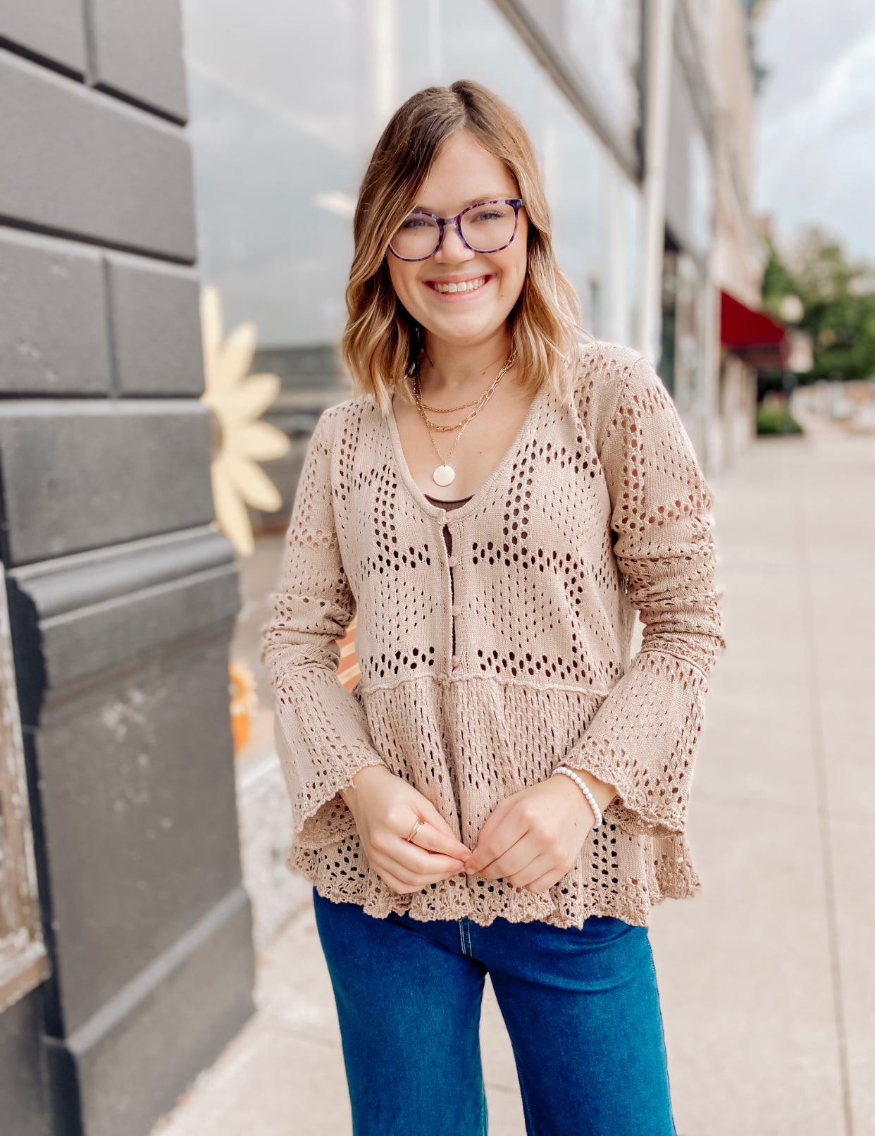 Oh So Lovely Almond Detailed Sweater