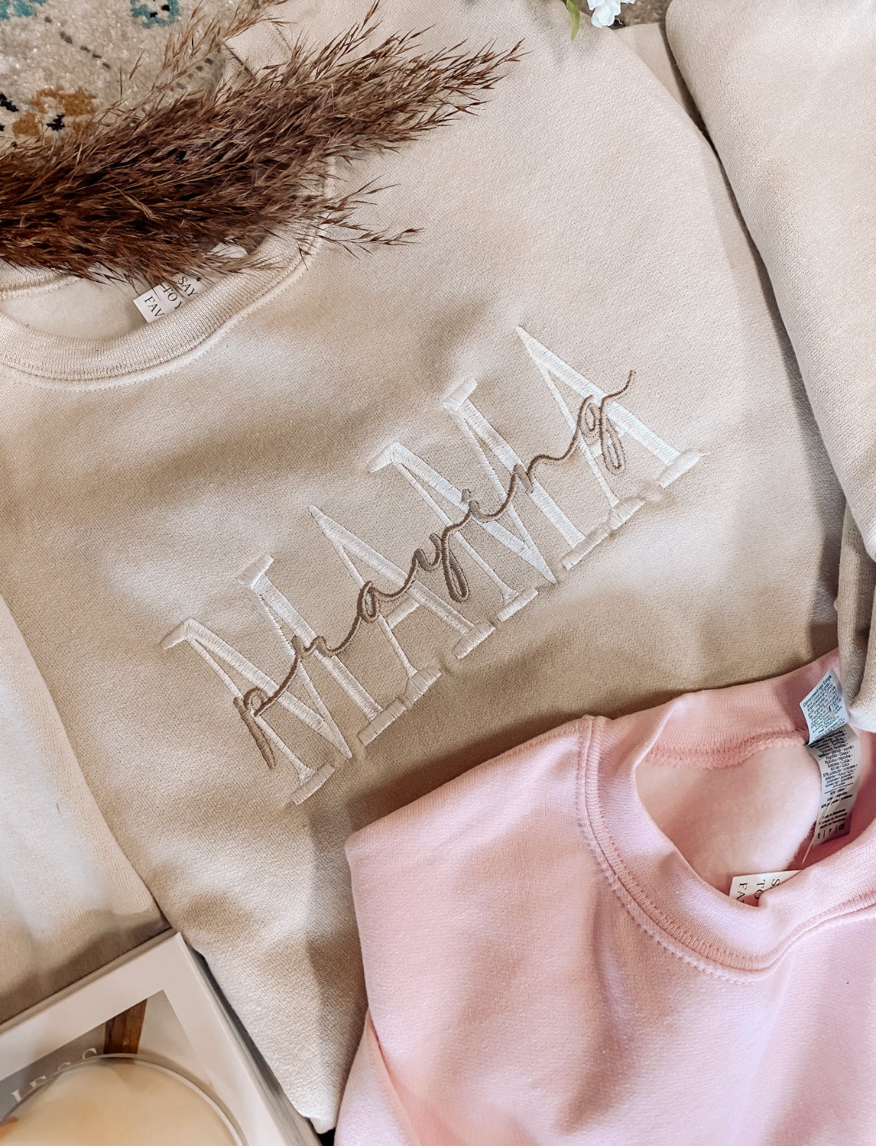 Praying Mama Crewneck- Sand