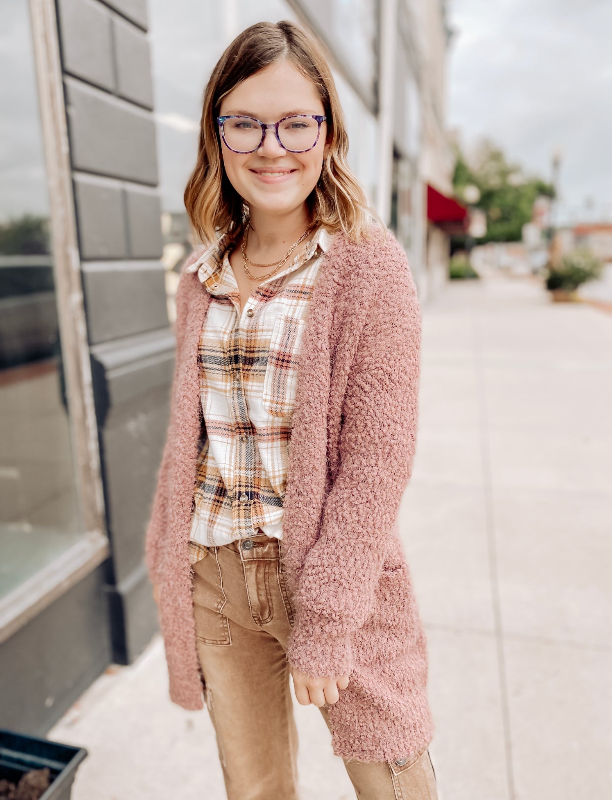 All About You Mauve Popcorn Sweater