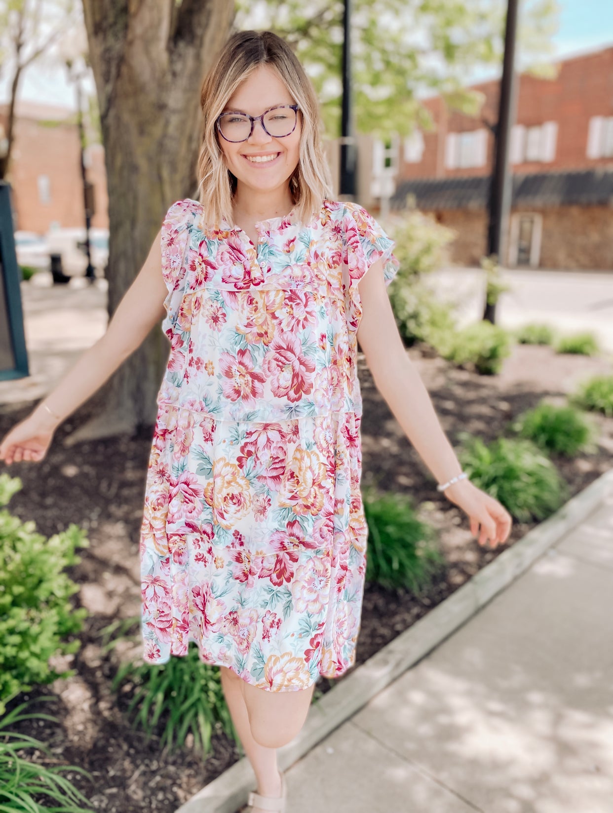 Lift Up The Moment Floral Dress