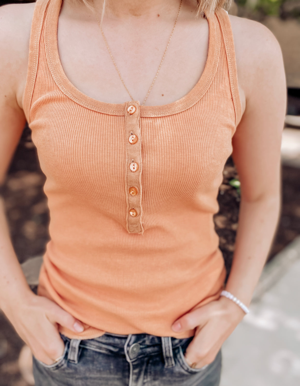 Clearly Thinking Everyday Tank- Peach