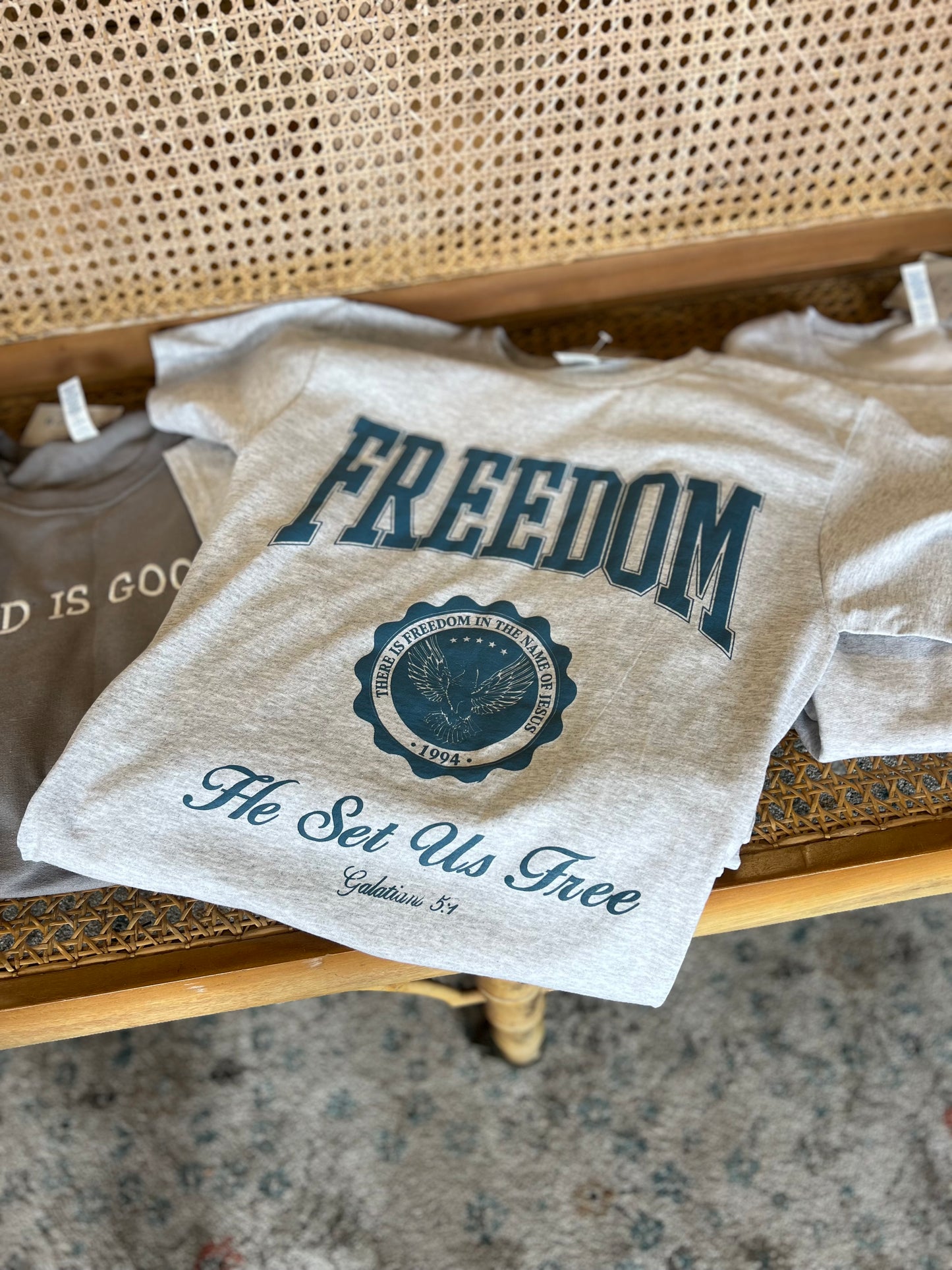 Freedom He Sets Us Free Graphic Tee