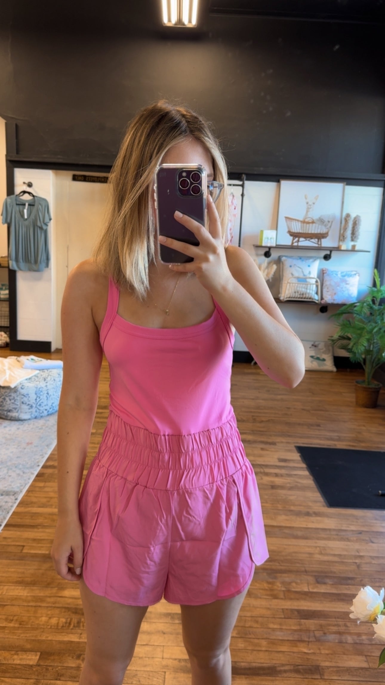 Pink Athletic Romper