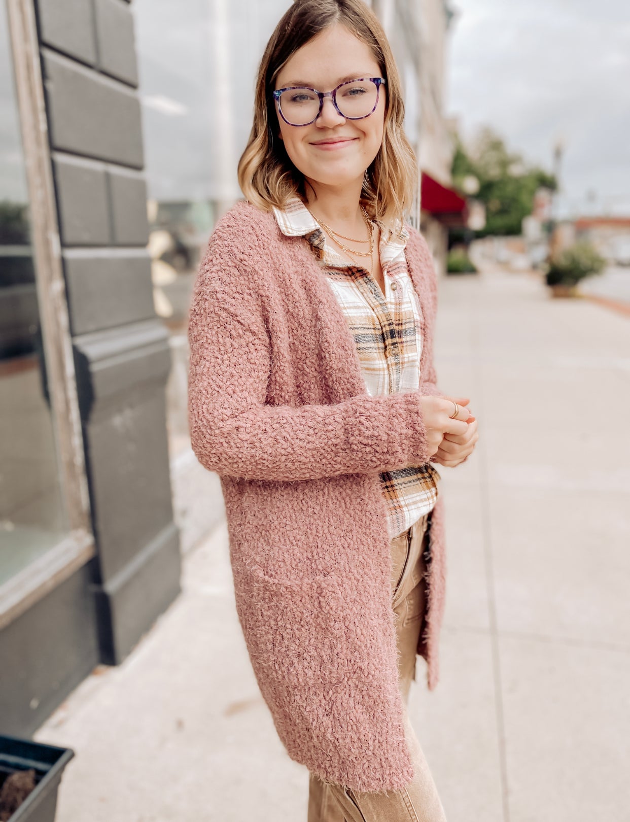 All About You Mauve Popcorn Sweater