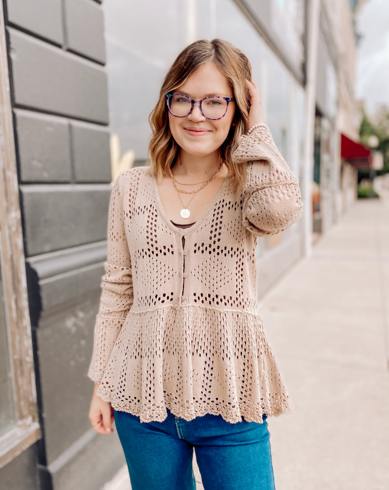 Oh So Lovely Almond Detailed Sweater