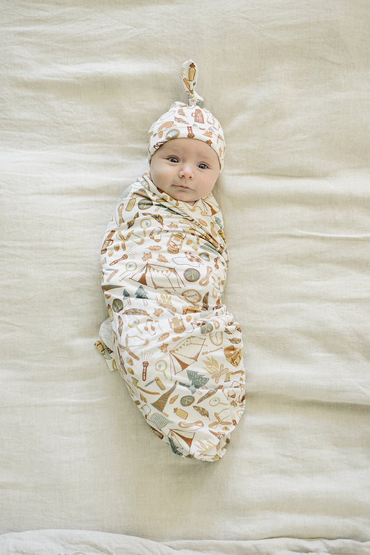 Camping Trip Bamboo Stretch Swaddle- ONLINE ONLY