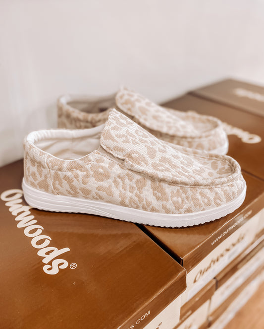 Nude Leopard Slip-on Shoes