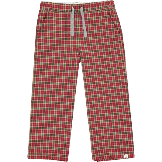 Rockford Plaid Lounge Pants-Red/Brown
