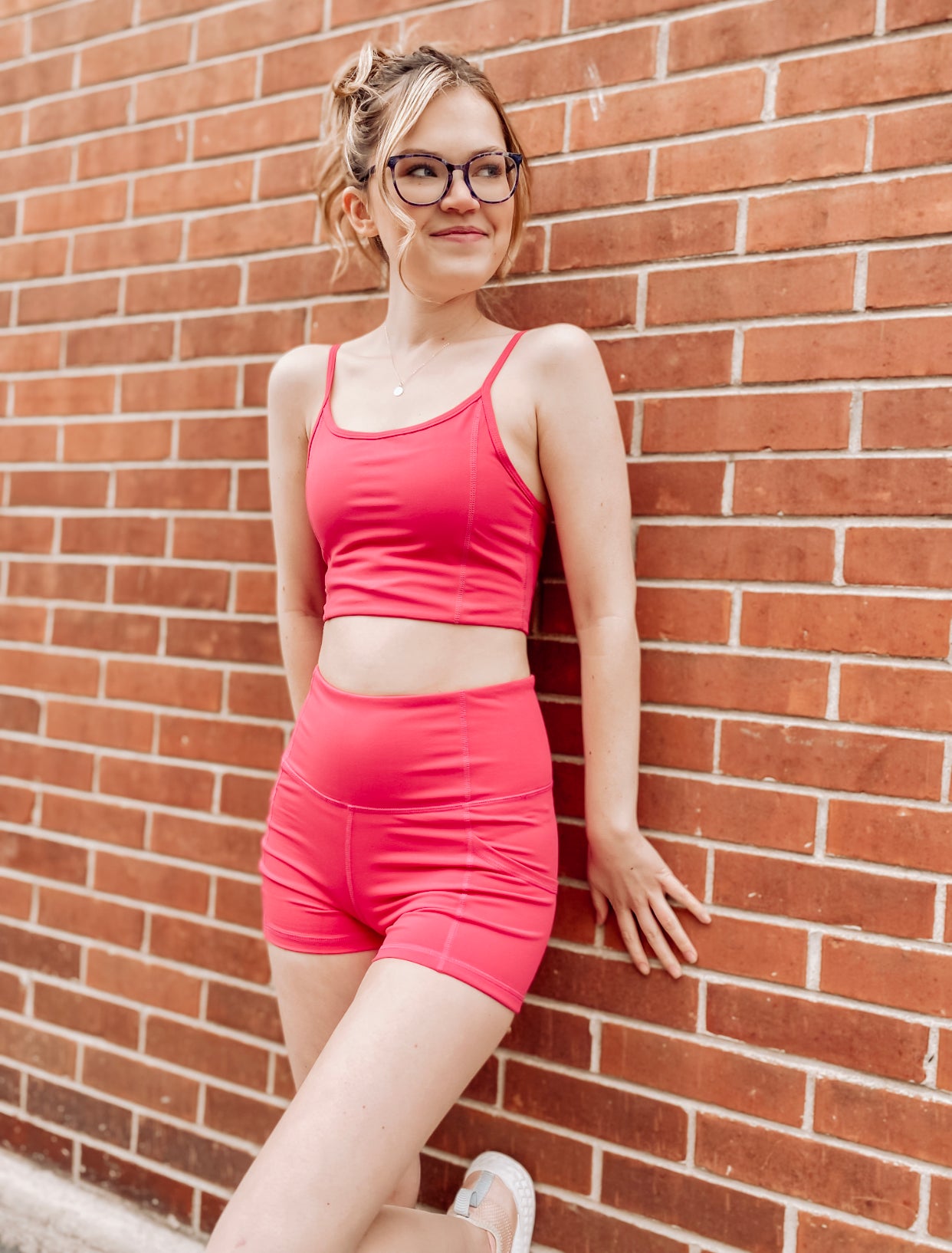 Run With It Pink High-Rise Shorts