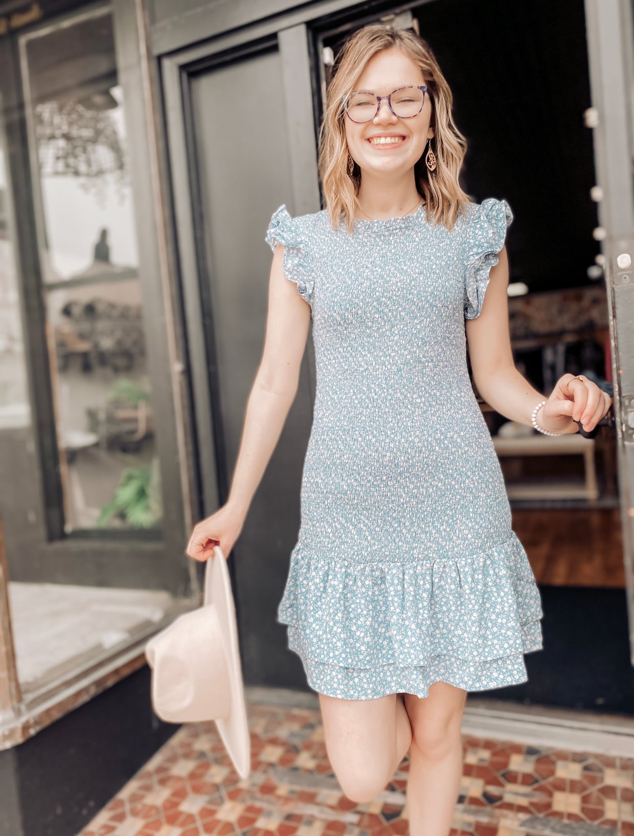 You Are Brave Sky Blue Detailed Dress