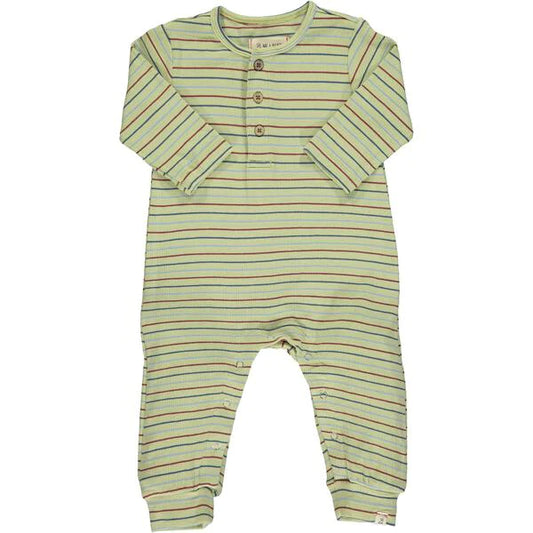 Mason Striped Romper-Olive